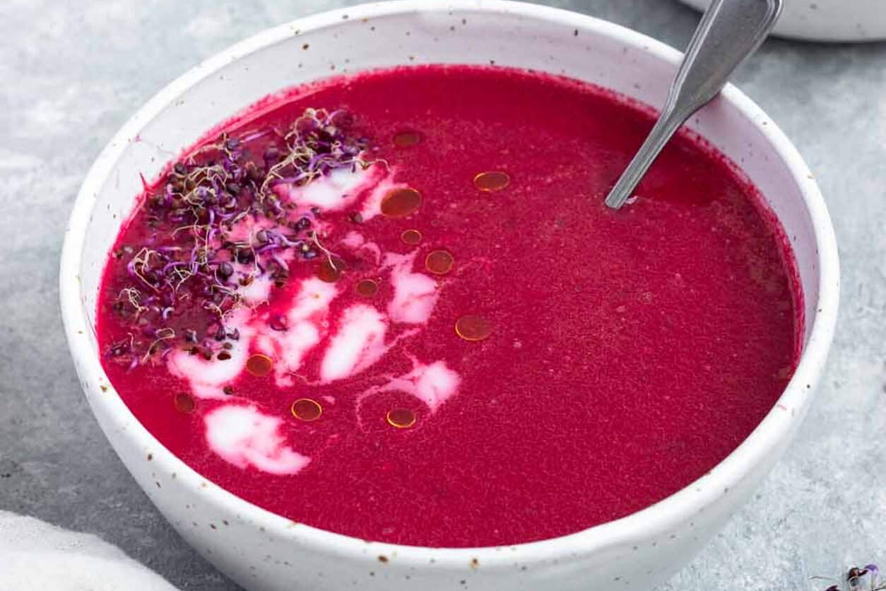 Kreminė burokėlių ir apelsinų sriuba