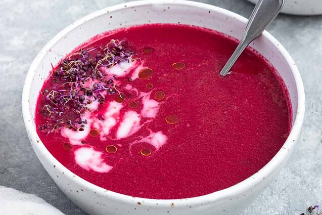 Kreminė burokėlių ir apelsinų sriuba