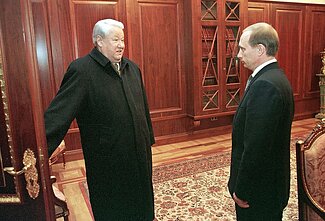 Borys Jelcyn i Władimir Putin Borys Jelcyn i Władimir Putin