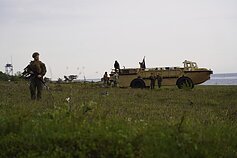 Amerikiečių kariai Švedijos Gotlando saloje BALTOPS pratybų metu