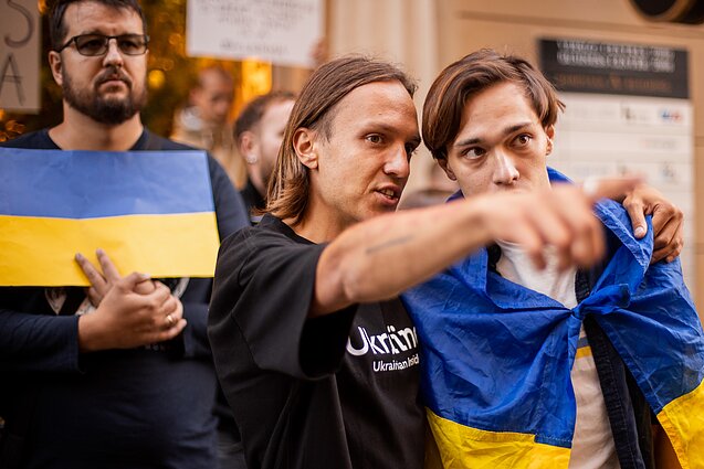 Митинг у вильнюсского бюро Европейской Комиссии, организованный Олегом Шураевым