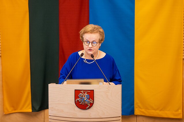 Žinios. Seimas spręs dėl Laimos Andrikienės kandidatūros atstovauti Lietuvai Europos Audito Rūmuose