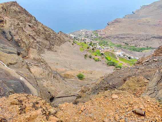 Vaizdas į kaimelį Santo Antao sala