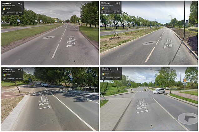 Rombai Taikos pr. ir J. Pabrėžos g.