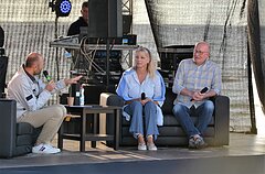 Inga Valinskienė ir Arūnas Valinskas Jūros šventės pokalbių vakare „Mane užaugino jūra"