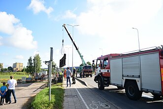 Breakdown at a dam in Panevėžys