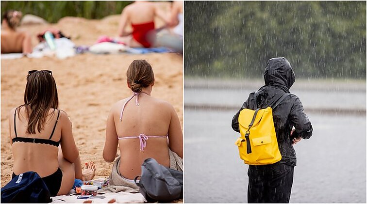 Maudymosi kostiumėlius mainysime į skėčius bei striukes: 31 laipsnio kaitrą savaitgalį pakeis lietus ir rudeniška žvarba