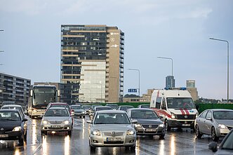 Traffic in Vilnius.