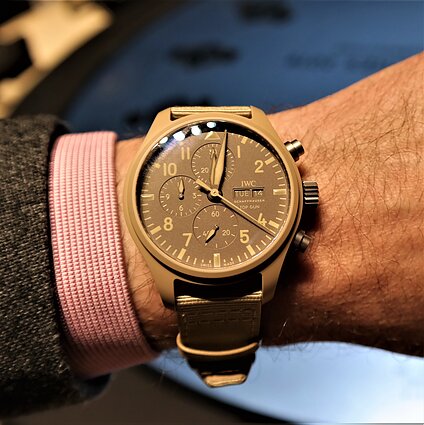 2019 m. pristatytas „Big Pilot's Watch Top Gun Edition Mojave Desert” ir šiandien yra „labai deficitinis“ modelis