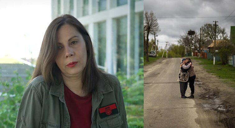 Humanitarinę pagalbą į Ukrainą vežanti Valerija: vietiniai pasakė, kad nereikia vežti vaikų maisto, nes Bučoje neliko vaikų