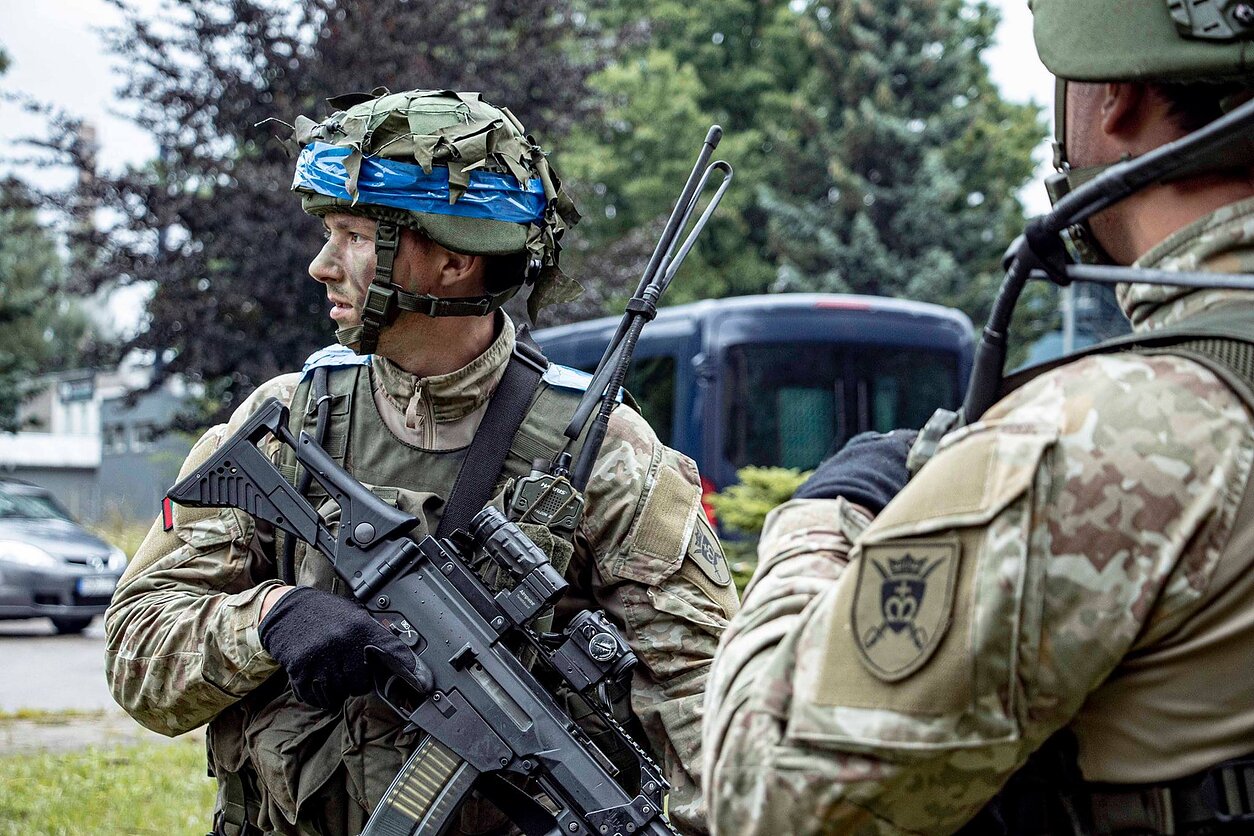 Military exercise in Panevėžys (associative image)