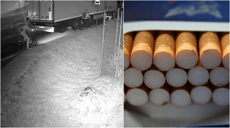 Siurprizas pasieniečiams: vyras per apsauginę tvorą permetė beveik 250 pakelių kontrabandinių cigarečių