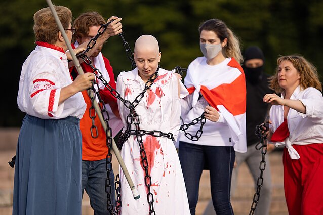 Baltarusių opozicija paminėjo antrąsias protestus įžiebusias prezidento rinkimų metines