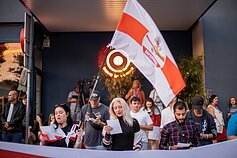 Baltarusių opozicija paminėjo antrąsias protestus įžiebusias prezidento rinkimų metines