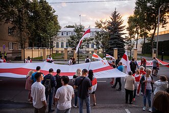Baltarusių opozicija paminėjo antrąsias protestus įžiebusias prezidento rinkimų metines