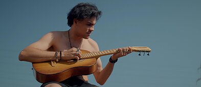 Aleknos ir Otreyos vaizdo klipo filmavimo akimirka