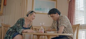 Aleknos ir Otreyos vaizdo klipo filmavimo akimirka