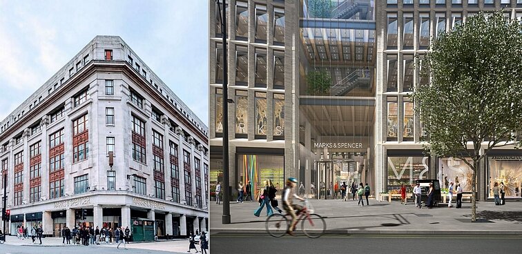 „M&S“ neatsisako planų nugriauti seną pastatą ir jo vietoje pastatyti naują, gyvybingą kompleksą su didele parduotuve, biurų ir visuomeninės paskirties patalpomis