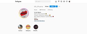 Žinutėje reklamuoto pardavėjo socialinių tinklų paskyros