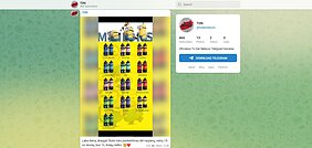 Žinutėje reklamuoto pardavėjo socialinių tinklų paskyros