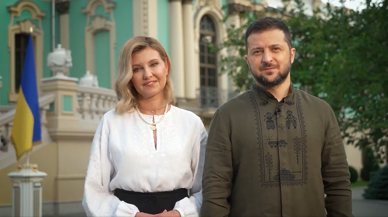 Olena Zelenska and Volodymyr Zelensky