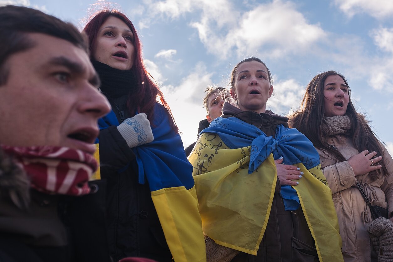 On February 12, a demonstration in Kyiv sought to transit the following message to Russia – “Ukraine will resist.”
