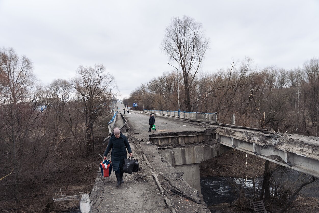 Russia began destroying infrastructure throughout the country, killing civilians and the military alike.