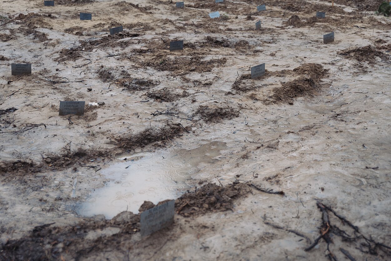 The liberated towns and cities that withstood the Russian attack are marked by rows of new graves.