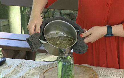 Marinuoti agurkai juostelėmis