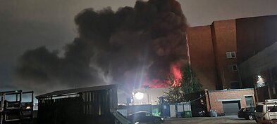 A large fire broke out on Thursday night at a waste recycling plant in Kaunas