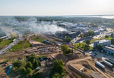 Gaisras atliekų perdirbimo gamykloje Kaune Gaisras atliekų perdirbimo gamykloje Kaune