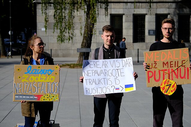 Protestas Kaune prieš „Vičiūnų“ veiklą Rusijoje