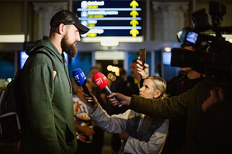 Į Lietuvą sugrįžo vyrų krepšinio rinktinė Į Lietuvą sugrįžo vyrų krepšinio rinktinė