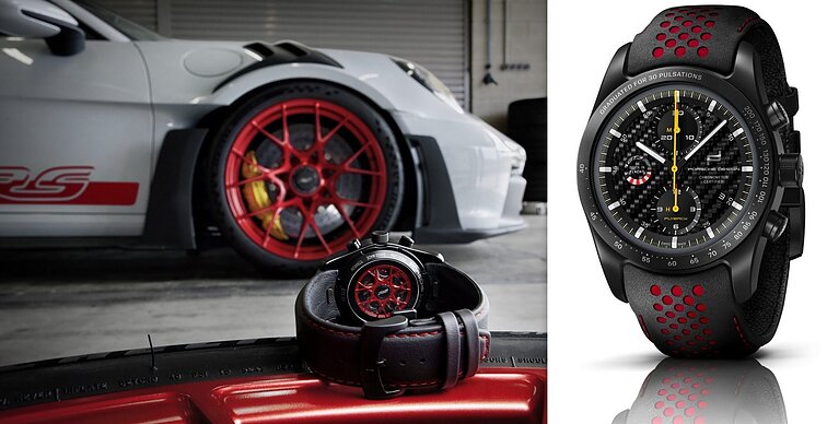 Kiekviena „Porsche Design Chronograph 911 GT3 RS“ detalė pabrėžia „lenktynininko“ prigimtį. Laikrodį varo COSC sertifikuotas „Porsche Design WERK 01.200” mechanizmas