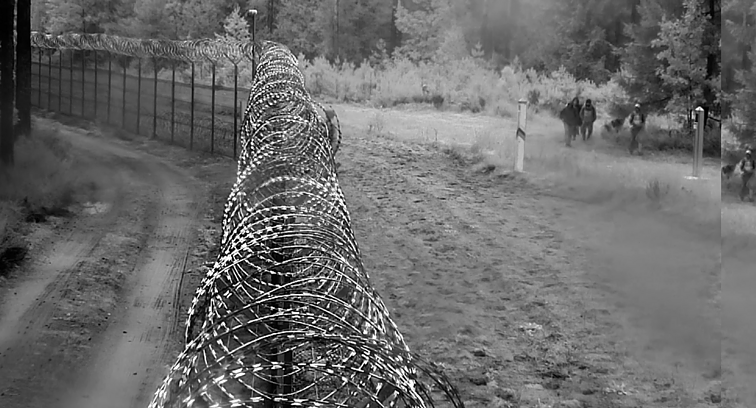 VSAT vaizdo medžiagoje – neteisėtų migrantų bandymas patekti į Lietuvą