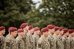 Lithuanian volunteer troops leaving for a mission in Mali