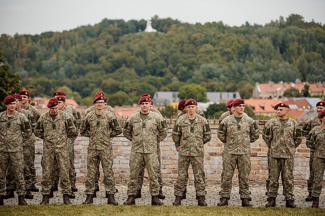 Lithuanian volunteer troops leaving for a mission in Mali