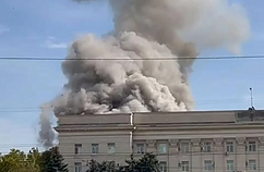 Chersono okupacinės administracijos pastate nugriaudėjo sprogimai