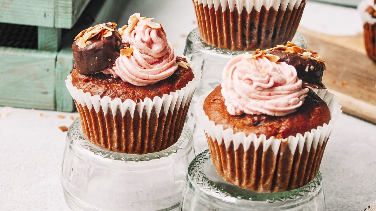 Bananiniai keksiukai su šokolado gabaliukais