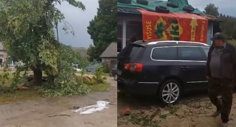 Klaipėdos rajone viesulas nuniokojo šeimos gyvenamąjį namą