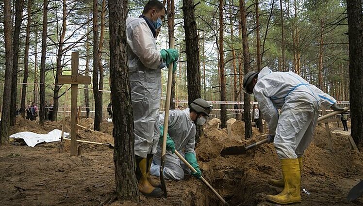 Žinios. Skelbiama, kad rasta dar viena masinė kapavietė išlaisvintose teritorijose Charkivo srityje