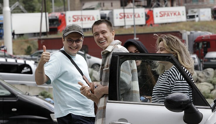 Nuo mobilizacijos iš bėgantys rusai Sakartvele