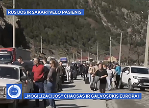 Nuo mobilizacijos iš bėgantys rusai pasienyje prie Sakartvelo Nuo mobilizacijos iš bėgantys rusai pasienyje prie Sakartvelo