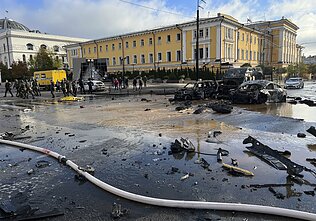 10 октября в центре Киева прогремели взрывы 10 октября в центре Киева прогремели взрывы