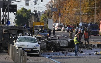 10 октября в центре Киева прогремели взрывы
