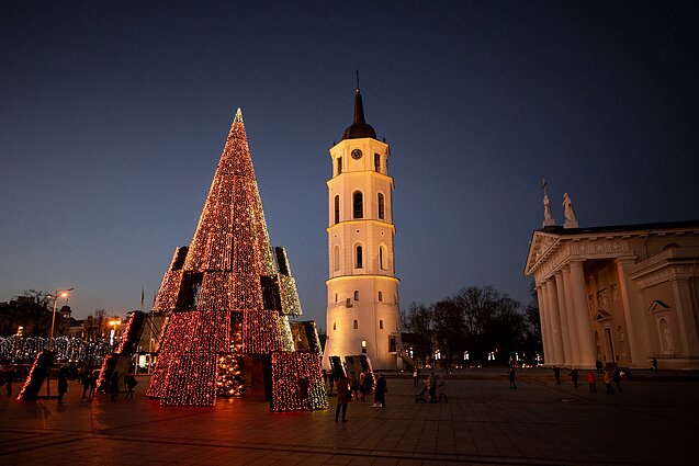Žinios. Diskusijos dėl kalėdinės Vilniaus miesto eglės: meras siūlo dalį sumos paaukoti Ukrainai