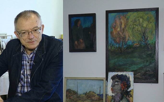 Po trijų dešimčių prie teptuko grįžęs diplomatas Petras Vaitiekūnas: kūryba noriu prakalbinti chaosą