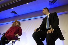 Ala Pugačiova ir kandidatas į Rusijos prezidentus Michailas Prochorovas 2012 m.