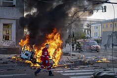 Rusų dronų smūgiai Kyjivui