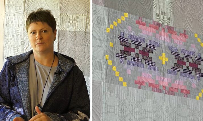 Skiautiniuose atgyjantys močiučių raštai: tekstilininkė senus rankų darbo daiktus prikelia antram gyvenimui
